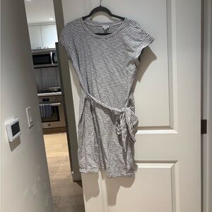 J. Crew Navy and White Striped Dress